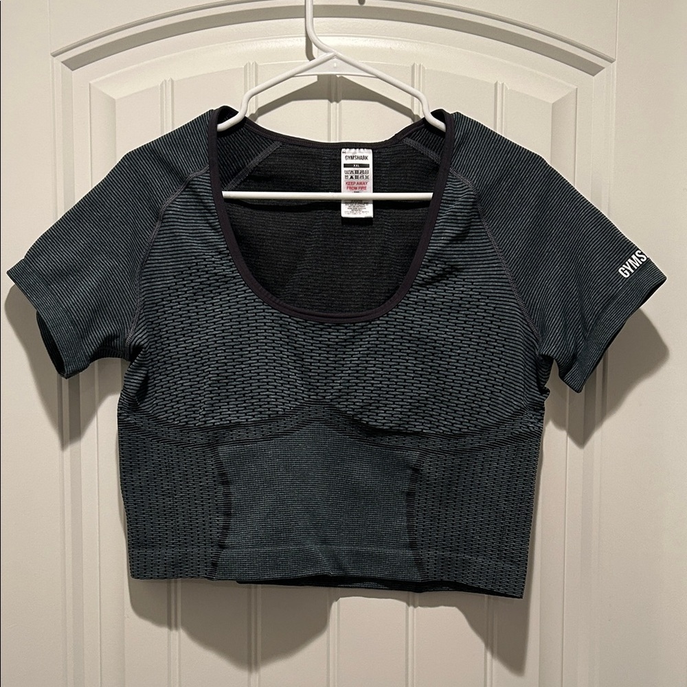 Gymshark Black Fitted Crop Top